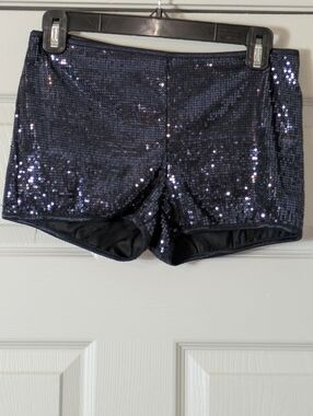Navy Sequin Women's Shorts